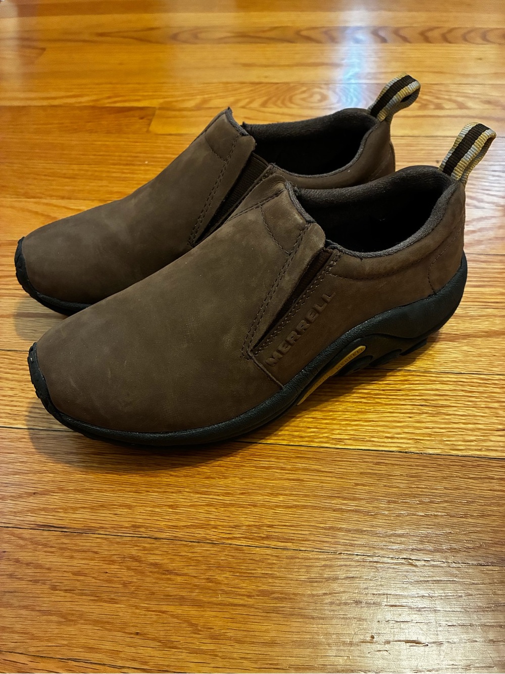 Merrell Jungle Moc Slip On Shoes Dark Brown Nubuck 8